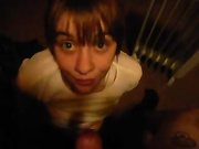 Wife giving blowjob have a nice facial surprise