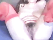Homemade vintage wife showing hairy pussy