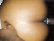 Amateur black couple POV doggy style fuck