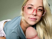Nerdy Blonde Chic Became A Cum Dumpster For Her Stebro
