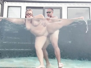 Fucking My BBW Wife In The Pool