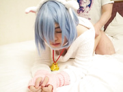 Chubby Japanese Cosplayer Got Toyed And Creampie Sex